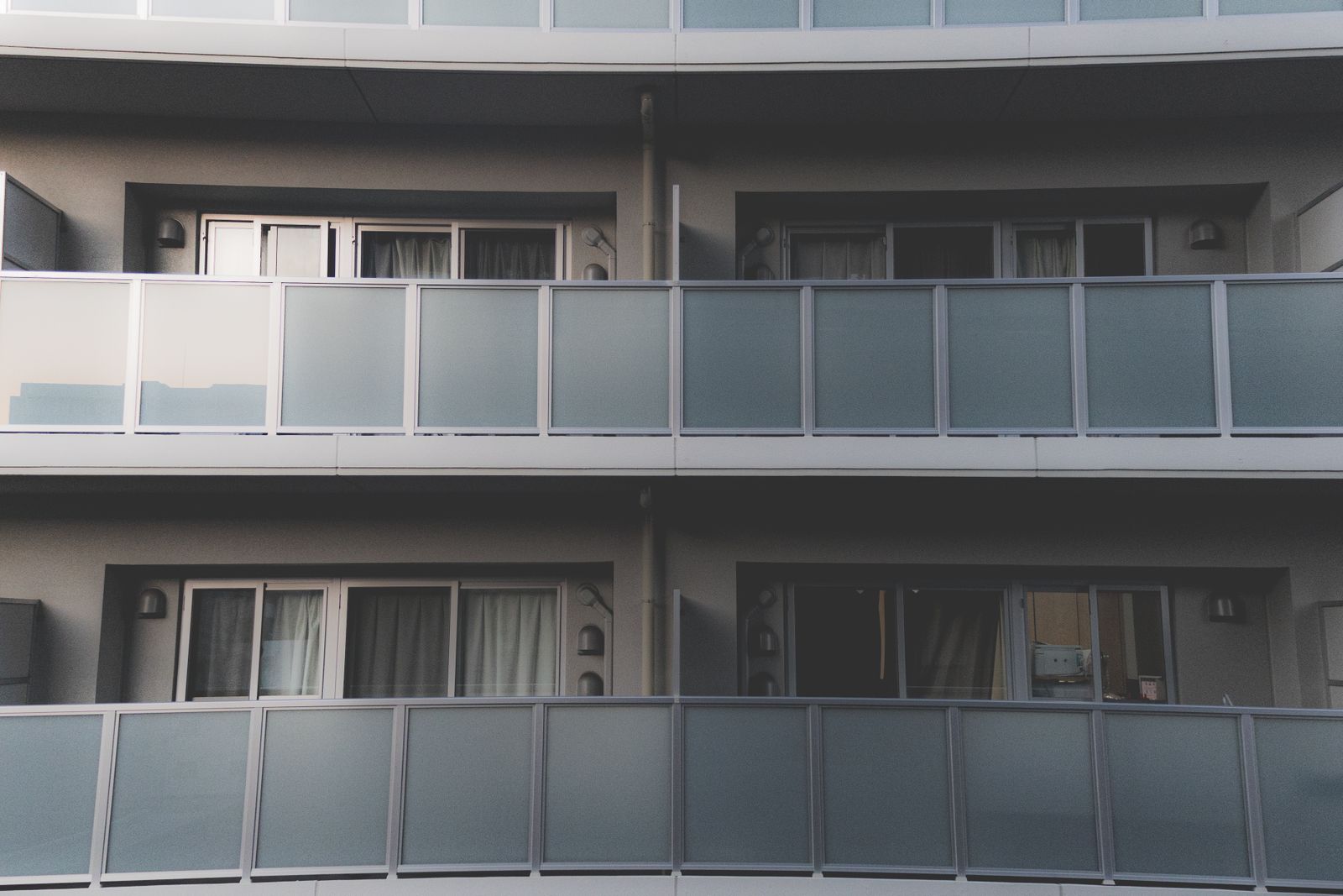 Modern apartment building with rental homes